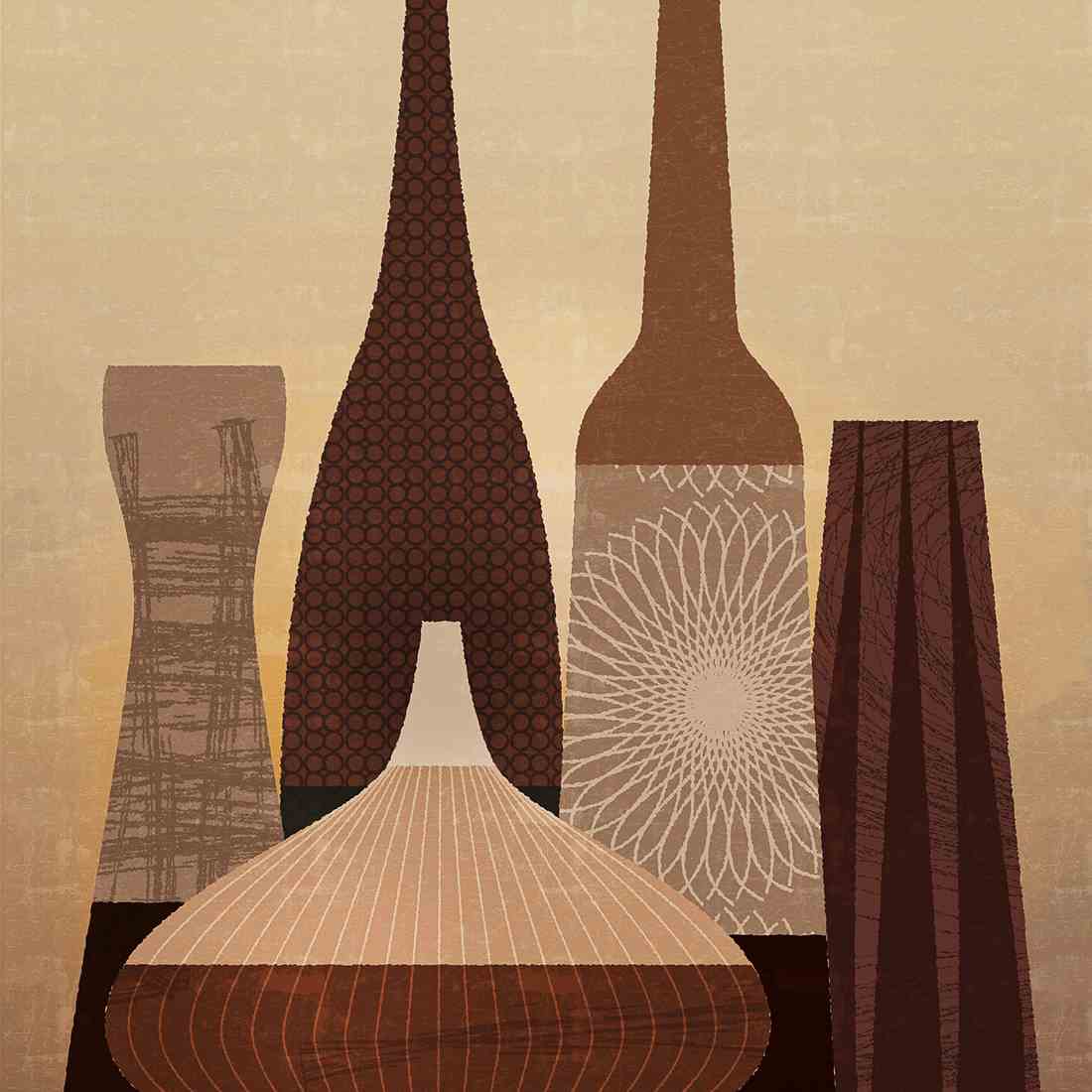 Paul Wearing: Vases in Terracotta & Umber